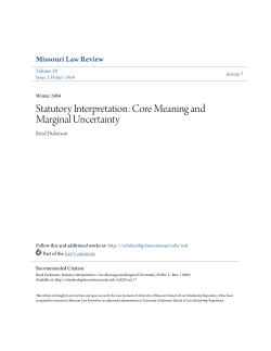 Statutory Interpretation: Core Meaning and Marginal Uncertainty