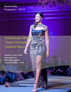 2nd Annual ORHF “Color it Purple” Fashion Show