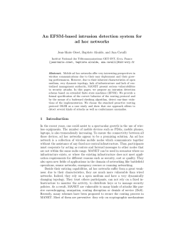 An EFSM-based intrusion detection system for ad hoc networks