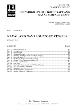 DNV Ship/HSLC rules Pt.5 Ch.14 - Naval and Naval Support Vessels