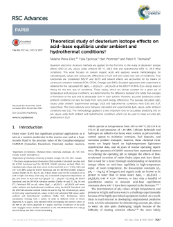 Theoretical study of deuterium isotope effects on acid&ndash;base