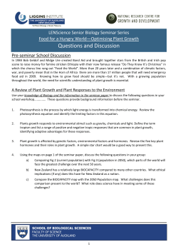 Pre-Seminar Discussion Paper - LENS