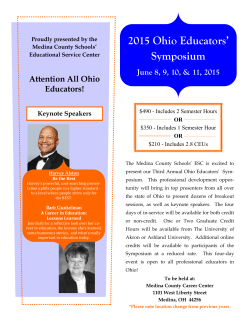 2015 Ohio Educators` Symposium - Medina-esc