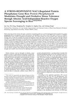A STRESS-RESPONSIVE NAC1-Regulated