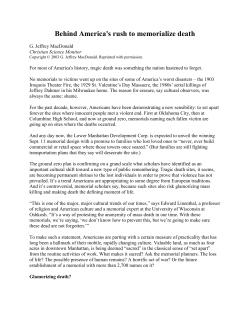 Behind America`s rush to memorialize death