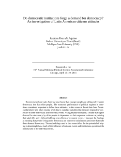Do democratic institutions forge a demand for democracy? An