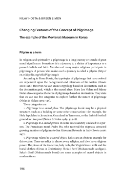 Changing Features of the Concept of Pilgrimage