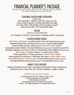 financial planner`s package