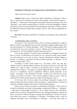 Punishment of disrespect, psychological pain, and justification of