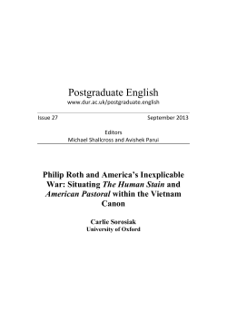 Postgraduate English - Durham University Community