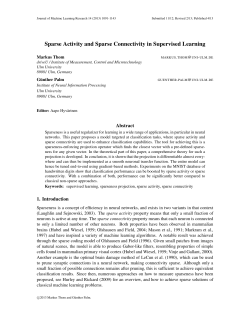 Sparse Activity and Sparse Connectivity in Supervised Learning
