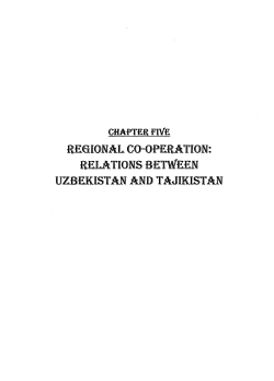 R&pound;IL.__A TIONS B&pound;TI\f&pound;&pound;N UZBEKISTAN AND TAJIKISTAN