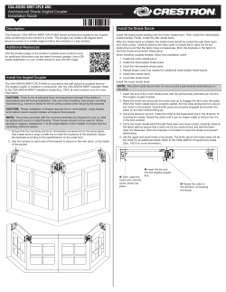 Installation Guide: CSA-ARCH5-BRKT-CPLR-ANG