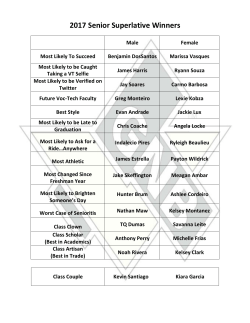 2017 Senior Superlative Winners