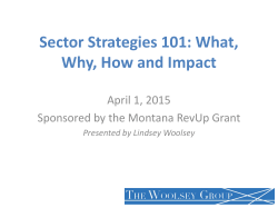 Sector Strategies 101: What, Why, How and Impact