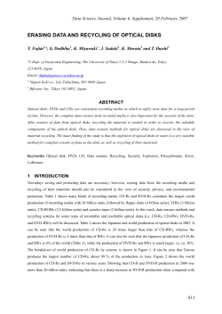 erasing data and recycling of optical disks