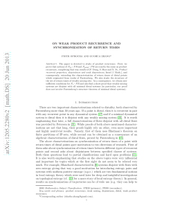 On weak product recurrence and synchronization of return times