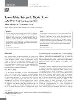 Suture Related Iatrogenic Bladder Stone