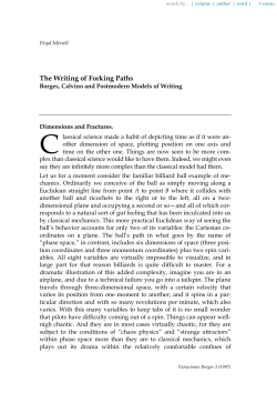 Borges, Calvino and the Postmodern Models of Writing
