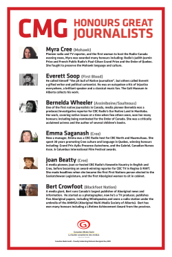 Myra Cree - Canadian Media Guild