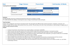 Heat - Physical World - Stage 2 Science