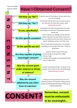 Have I Obtained Consent?