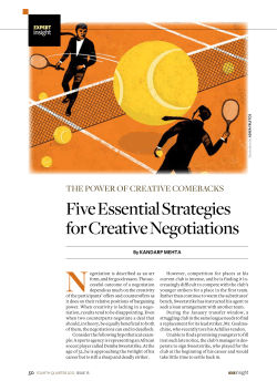 Five Essential Strategies for Creative Negotiations
