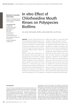 In vitro Effect of Chlorhexidine Mouth Rinses on