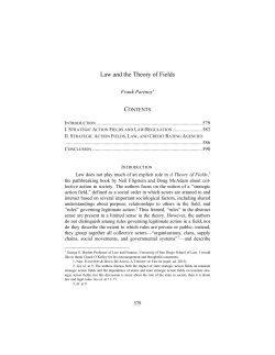 Law and the Theory of Fields - Seattle University School of Law