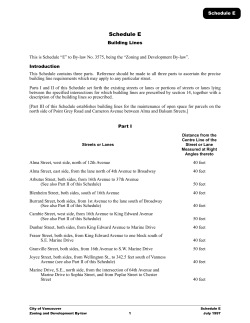 Schedule E - City of Vancouver