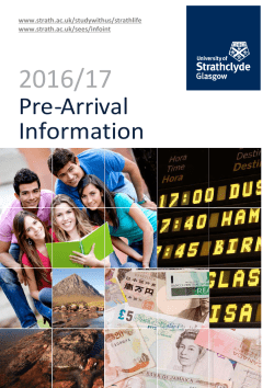 Pre-Arrival Information - University of Strathclyde