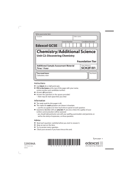 Chemistry/Additional Science