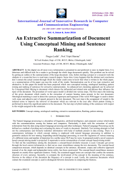 An Extractive Summarization of Document Using
