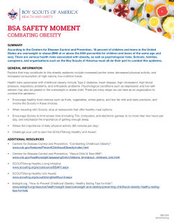 Combating obesity - Boy Scouts of America