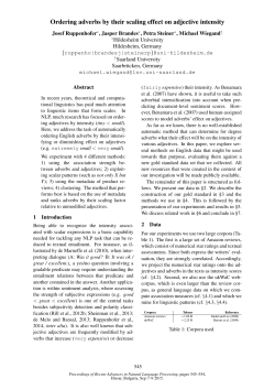 Ordering adverbs by their scaling effect on adjective intensity