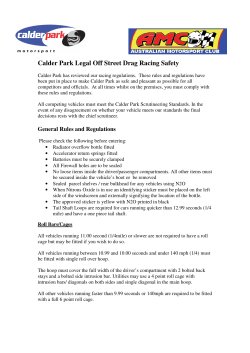 Calder Park Legal Off Street Drag Racing Safety