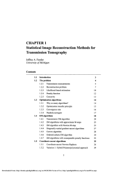 CHAPTER 1 Statistical Image Reconstruction