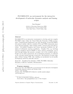 PLUMED-GUI: an environment for the interactive development of