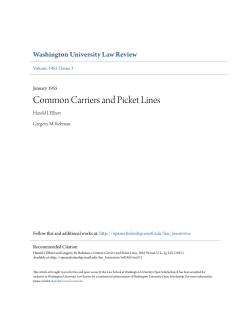 Common Carriers and Picket Lines