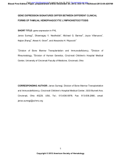 GENE EXPRESSION SIGNATURES DIFFER