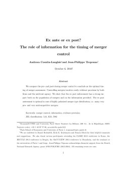 Ex ante or ex post? The role of information for the timing of merger