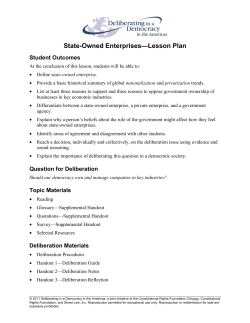 State-Owned Enterprises—Lesson Plan
