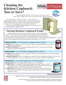 Cleaning the Kitchen Cupboard: Toss or Save?