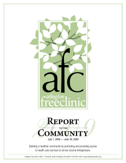 2009 Annual Report - Arlington Free Clinic