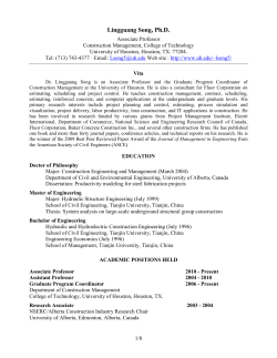 Lingguang Song, Ph.D. - University of Houston