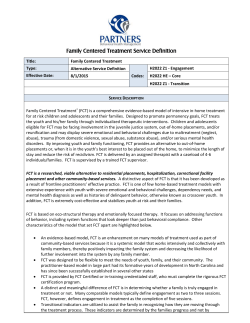 Family Centered Treatment - Partners Behavorial Health