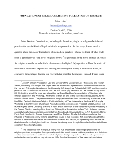 foundations of religious liberty