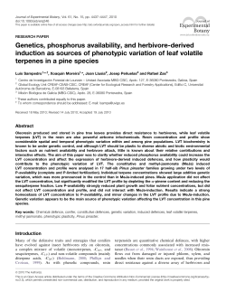 Genetics, phosphorus availability, and herbivore