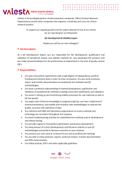 Job Description > Responsibilities