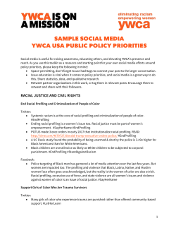 Sample Social Media Content - YWCA Intranet